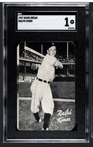RALPH KINER 1947 BOND BREAD SGC 1 ! *JUST GRADED ! *INSANELY RARE /PRE BOWMAN RC - Picture 1 of 2