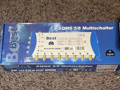 Best SQMS Multischalter 5/8 Switch UHD-MS SAT Verteiler  HDTV  4K DVB-T - Bild 1 von 4
