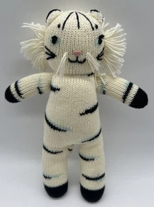 BlaBla Zig Zag Tiger 12in Anthropologie Peruvian Knitted Plush Stuffed Kitty PL4 - Picture 1 of 7