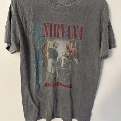 Vintage Style Nirvana Nevermind Rap T-Shirt Rock Grunge Tour Fade Size Small - Image 1 of 4