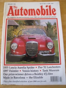 THE AUTOMOBILE JAN 1996 LANCIA AURELIA SPIDER LANCHESTERS DAIMLER VOISIN HISTORY - Picture 1 of 3