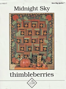 "MIDNIGHT SKY" QUILT 51"x 60" Pieced & Applique (9" Squares) Uncut Pattern - Picture 1 of 2