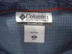 Columbia mittelblau & weißes Mini-kariertes geknöpftes Herrenhemd - Bild 1 von 8