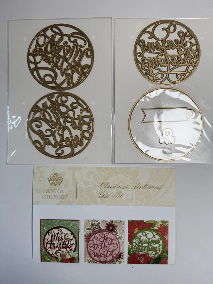 Anna Griffin Christmas Sentiment Die Set - Image 1 of 1