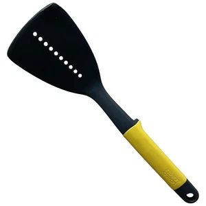Joseph Joseph Duo Dotted Turner Spatula with Integrated Tool Rest Yellow Black - Picture 1 of 6
