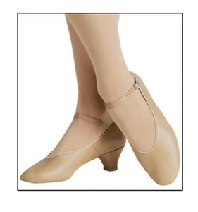 Leo's 6106 Tan Women's 5.5 Medium Flexible Low Heel Leather Jazz Pump (DEFECT) - Picture 1 of 1