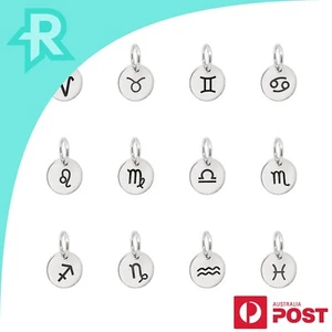 Zodiac Symbol Celestial Horoscope Sterling Silver 925 Pendant Charms - Picture 1 of 40