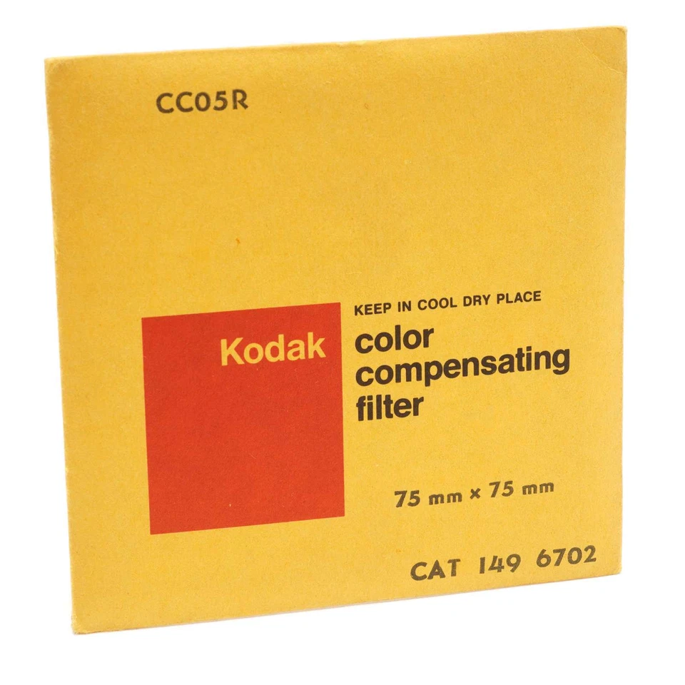 Kodak CC 05R Color Compensating Wratten Gelatin Filter 75mm x 75mm - Image 1 of 1