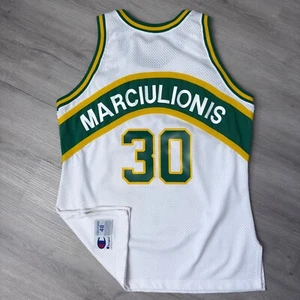 Camiseta SARUNAS MARCIULIONIS Seattle Sonics Champion Auténtica 48 XL De Colección NBA - Imagen 1 de 8