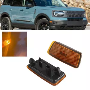 Yellow Lens LED Front LH RH Side Marker Light For Ford Bronco Sport 2021-23 Car - Picture 1 of 9