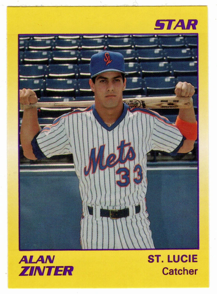 Alan Zinter - St. Lucie Mets (Minor League Baseball Card) 1990 Star # 11 MT - Image 1 of 1