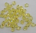 Swarovski Crystal Jonquil Bicone 5328 Beads; 4mm, 5mm, Or 6mm; Light Yellow