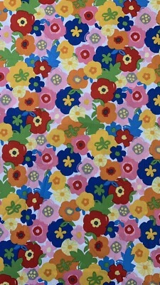 Robert Kaufman Creatures And Critters Colorful Floral Cotton Fabric 3+ Yards - Image 1 of 4