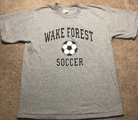 Wake Forest University Demon Deacons SOCCER T-shirt Men's Large Short Sleeves Cover