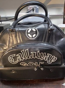 CALLAWAY GOLF LEATHER TRAVEL DUFFLE BAG CARRY ON - Picture 1 of 14