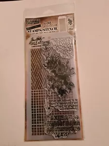 TIM HOLTZ CLEAR STAMPS/STENCIL STAMPERS ANONYMOUS ROSES BNIP *NEW* - Picture 1 of 2
