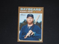 2020 Topps Heritage Minors Brandon Marsh Gold Border #10/15 NMMT