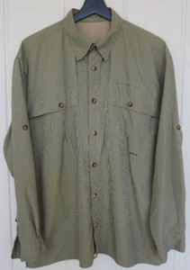 Orvis Fishing Shirt Mens Size Large Green Check Button Up Shirt Vented Outdoors - Picture 1 of 13