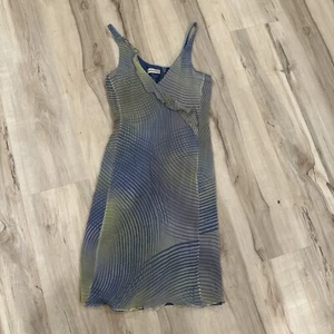 Emporio Armani Blue/Green Mini Silk Dress SIZE Xs - Picture 1 of 7