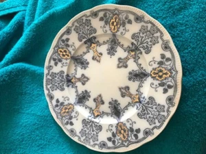 Rowland & Marsellus Staffordshire England Flow Blue Plate Virginia Pat. - Bild 1 von 4