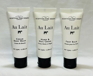 The Scottish Fine Soaps Au Lait Cream Body Wash, Hand & Nail Cream and Foot Balm - Picture 1 of 3