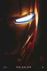 IRON MAN  1 ADVANCE GLOSSY Double Sided Original Movie Poster 27×40 inches