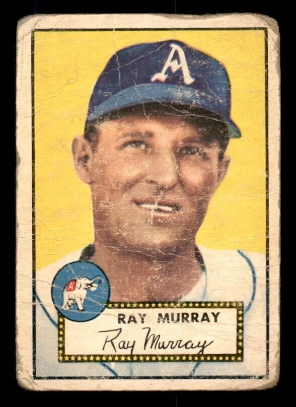 1952 Topps #299 Ray Murray A'S Rookie SP Fair (Badly creased) - Image 1 of 2