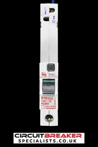 M2 16 AMP CURVE B 6kA 30mA RCBO TYP A M216MBRSP - Bild 1 von 6
