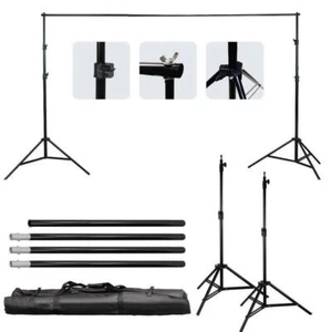 10FT Heavy Duty Backdrop Stand KIT Photography Studio Background Support+Case - Picture 1 of 8