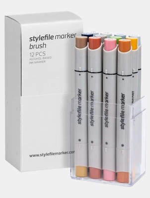 Stylefile Brush Marker 12er Set Multi 33 • Special • Copic • Twin • Sketch - Bild 1 von 3