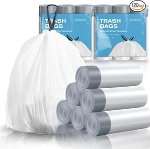 120 1.6 gallon mini rope garbage bags, small garbage bags - Picture 1 of 7