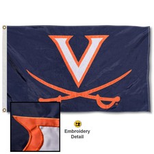 University of Virginia Embroidered and Appliqued Nylon Flag