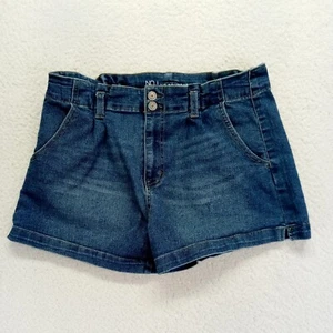 No Boundaries Shorts Jorts Womens Juniors 11-13 Denim Stretch High Rise - Picture 1 of 9