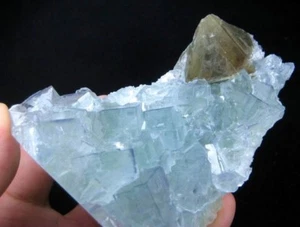 BIG Scheelite en fluorita verde cúbico extremadamente transparente China CM411091 - Imagen 1 de 5