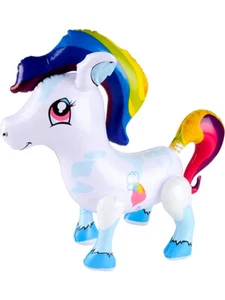 White Rainbow Inflatable Pony Horse Stallion Party Decoration - Picture 1 of 1