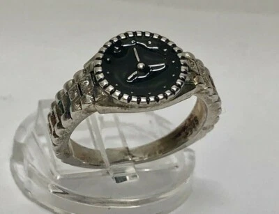 Einzigartiger & auffälliger Ring im Uhrenstil / Größe 9 - Bild 1 von 2
