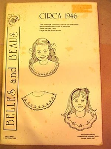 Patrón Belles and Beaus alrededor de 1946; 3 collares bordados a mano en 2 tallas - Imagen 1 de 1