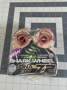 Shark Wheels Longboard  DNA 72mm 78a Clear Red Core White Lettering - Picture 1 of 5