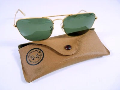Vintage american pilot aviator B&L USA sunglasses green lens, marks ? - Image 1 of 4