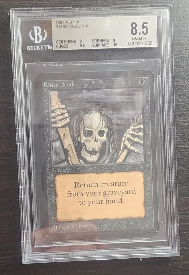 1993 MTG Magic The Gathering ALPHA Raise Dead Beckett BGS 8.5 NM MT FREE SHIP - Image 1 of 2