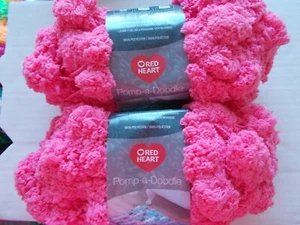 Red Heart Pomp-a-Doodle jumbo yarn, Cosmopolitan, lot of 2 (14 yds ea) - Picture 1 of 2