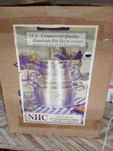 14 Pieces Aluminum  Stock Pot Set  Commercial Quality Pot Pans, Silver - Picture 1 of 6