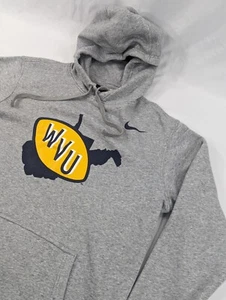 NIKE WEST VIRGINIA MOUNTAINEERS WVU FOOTBALL FELPA CON CAPPUCCIO MEDIA grigia - Foto 1 di 9