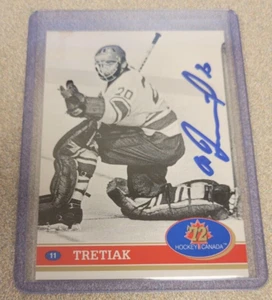 VLADISLAV TRETIAK SIGNED 1991-92 FUTURE TRENDS '72 HOCKEY CANADA CARD #11 AUTO - Picture 1 of 2