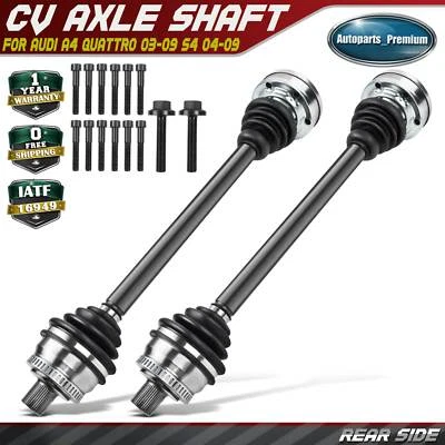 2x Conjunto de eje CV trasero izquierdo y derecho para Audi A4 Quattro 2003-2009 S4 2004-2009 Foto 1 de 4