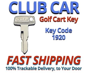 Club Car Golf Cart Keys Spare Replacement Ignition Key Cut to Code 1920 - Picture 1 of 1