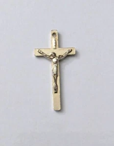 Crucifix, 30mm Metal Cross & Corpus, Silver Tone Pendant, A Quality Item Made in - Picture 1 of 2