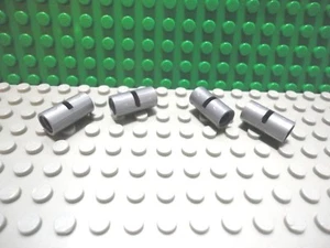 Lego 4 flache silberne Technic glatte Pin Stecker NEU - Bild 1 von 1