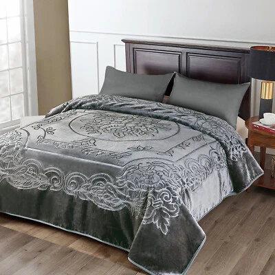 Thick Rachel Korean Mink Heavy Blanket Bed for Autumn Winter King/Queen Size 9lb - Image 1 of 4