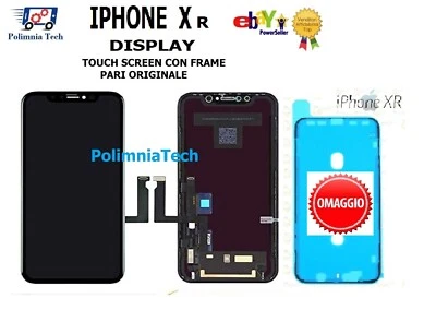 DISPALY XR DISPLAY IPHONE XR 3D TOUCH SCREEN SCHERMO CON FRAME PARI ORIGINALE